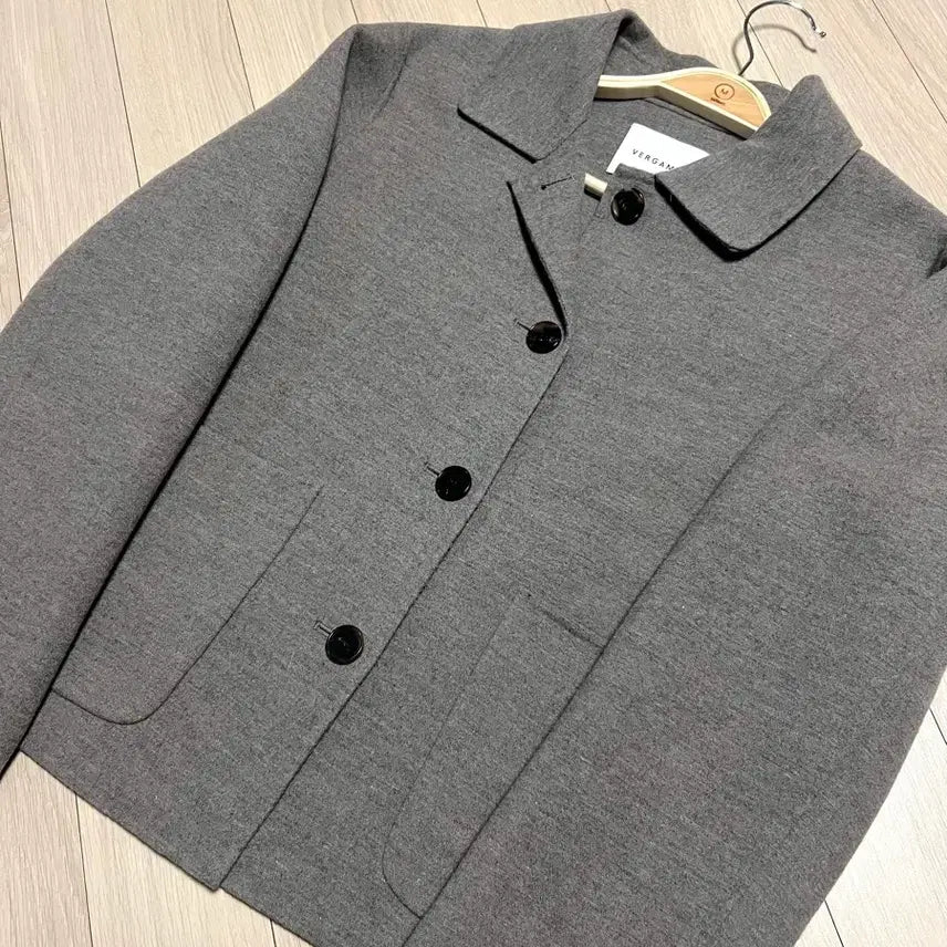 [BUNJANG] VERGAMOT Wool Jacket Short Coat Gray Brown / 베르가못 VERGAMOT 울자켓 숏코트 셔츠자켓점퍼 그레이브라운 간절기