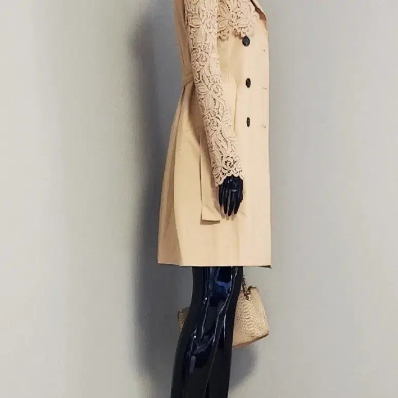 [BUNJANG] Lace Mix Trench Coat / 레이스믹스 트렌치코트