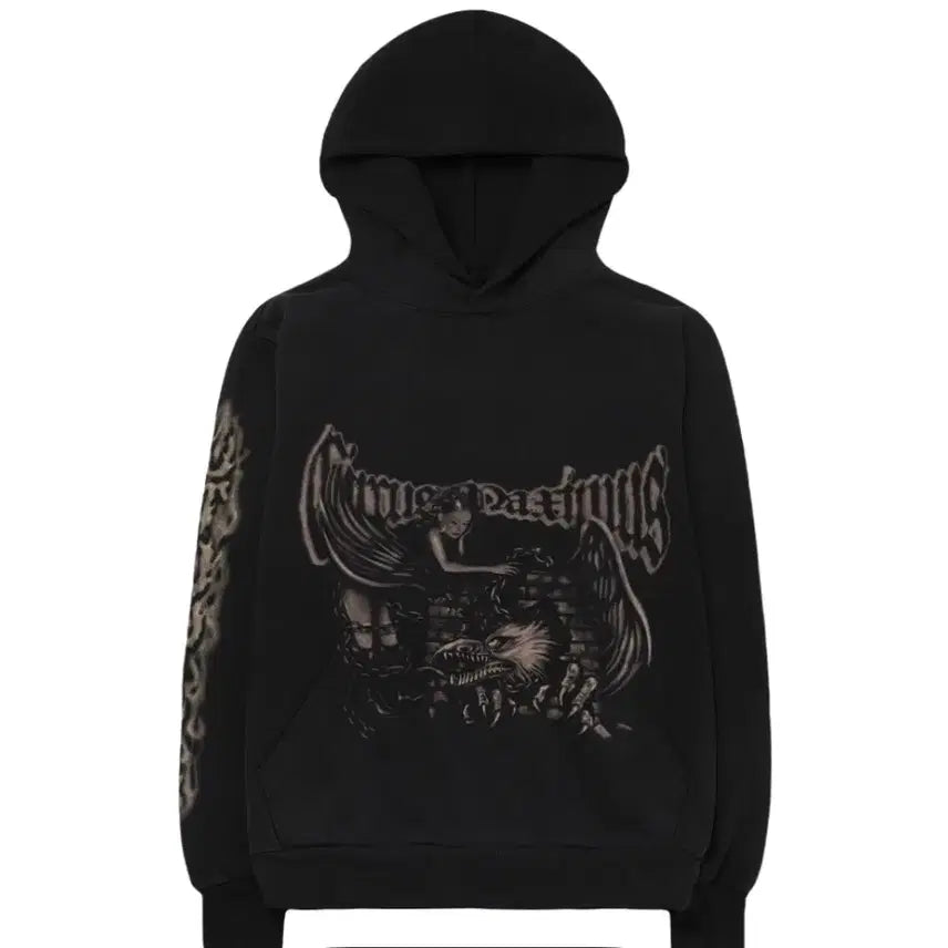 [BUNJANG] Travis Scott Concert Merch Hoodie Black XL / 트레비스 스캇 내한 머천 후드티 블랙 XXL