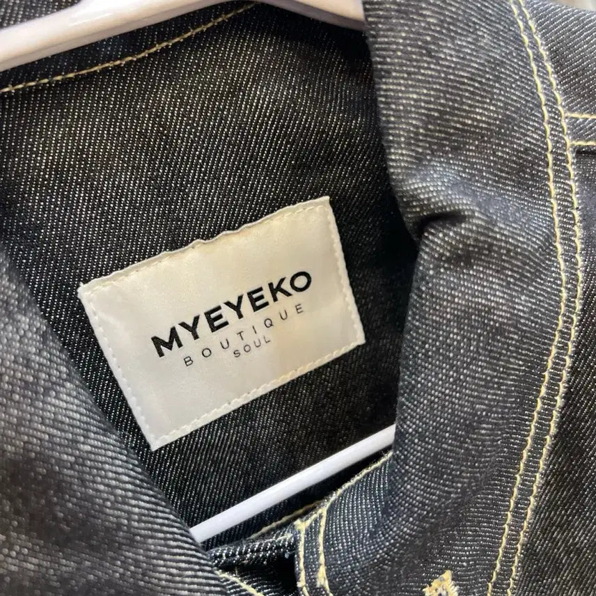 [BUNJANG] MYEYEKO Denim Short Sleeve Jacket / MYEYEKO 데님 반팔 자켓