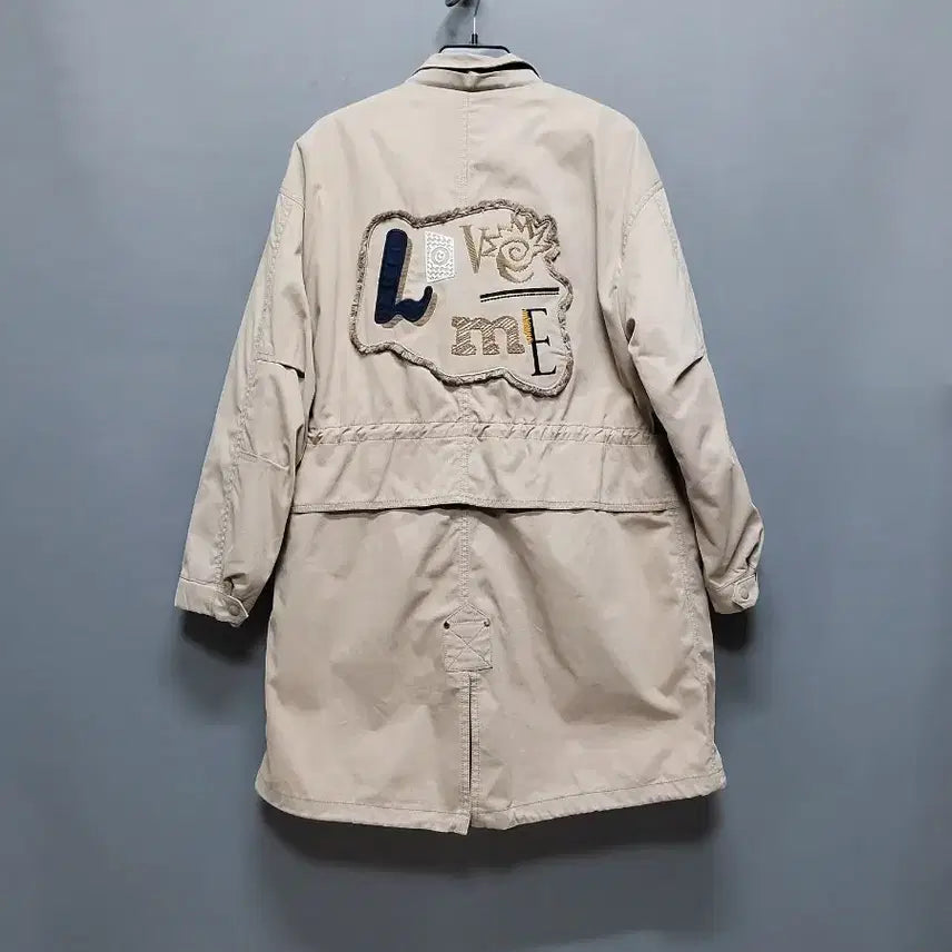 [BUNJANG] ENC Embroidered Lettering Parka Jacket / ENC 뒷면 자수 레터링 야상(내피 탈부착 가능)
