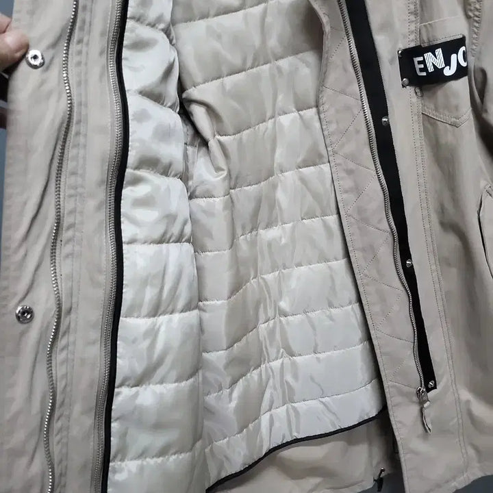 [BUNJANG] ENC Embroidered Lettering Parka Jacket / ENC 뒷면 자수 레터링 야상(내피 탈부착 가능)