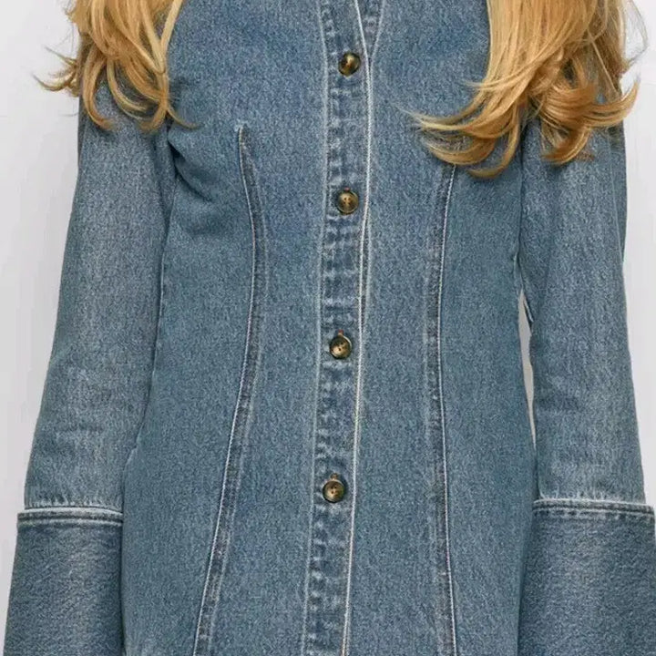 [BUNJANG] H&amp;M Denim Shirt Jacket / H&amp;M 데님 셔츠형 자켓