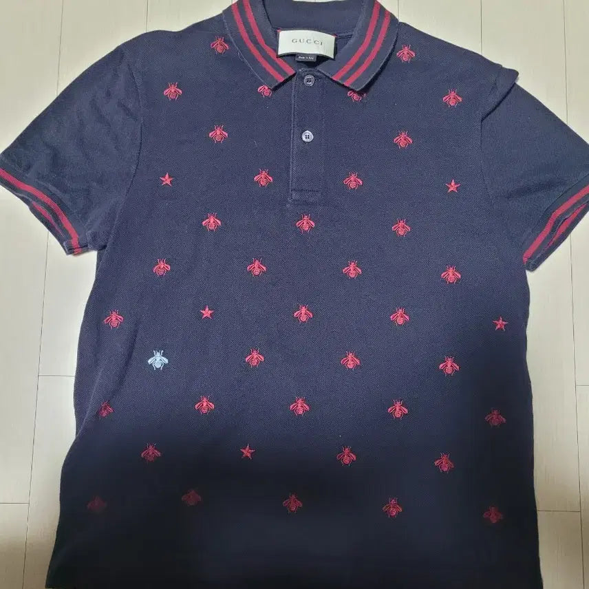 [BUNJANG] Gucci Bee Polo Shirt / [M]구찌 꿀벌 카라티셔츠