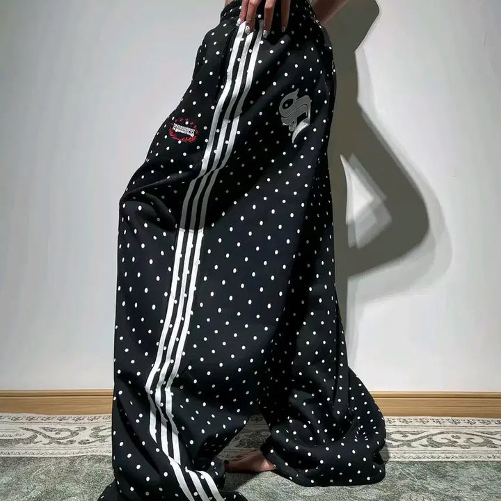 [BUNJANG] Y2K Dot Track Pants / [2컬러] 도트 트랙팬츠 네이비 블랙 y2k 땡땡이바지 도트팬츠 츄리닝