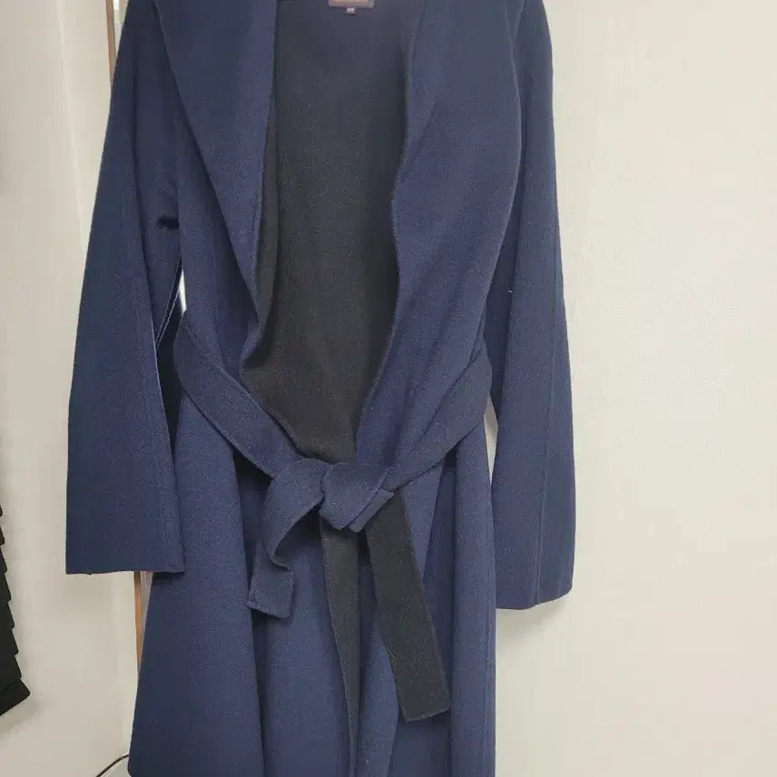 [BUNJANG] Double Color Hooded Robe Coat / 이중컬러 후드로브코트