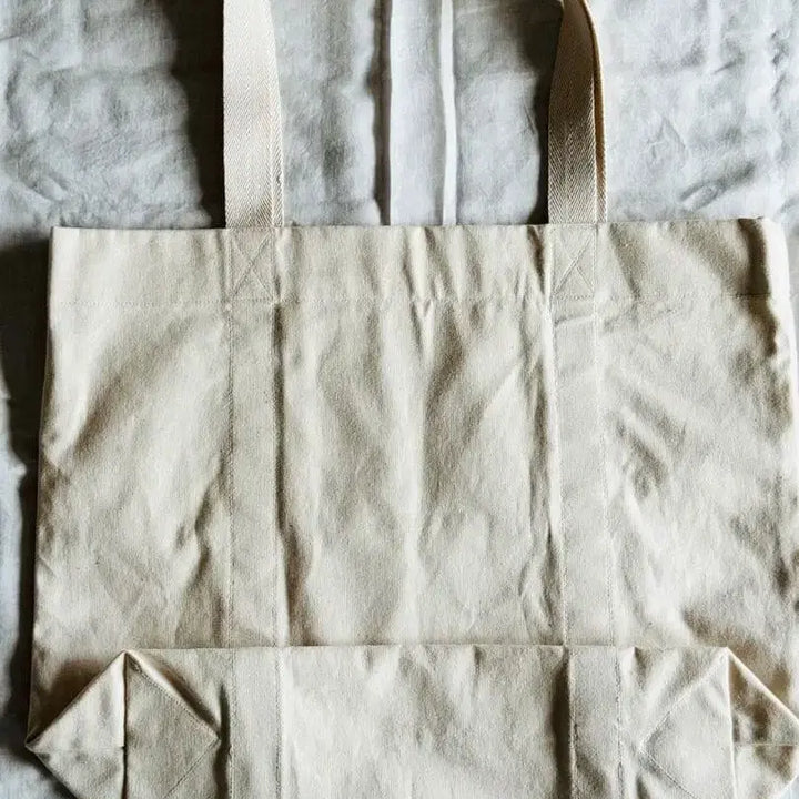 [BUNJANG] Yohji Yamamoto Cotton Canvas Lettering Tote Bag / 요지 야마모토 코튼 캔버스 레터링 토트백