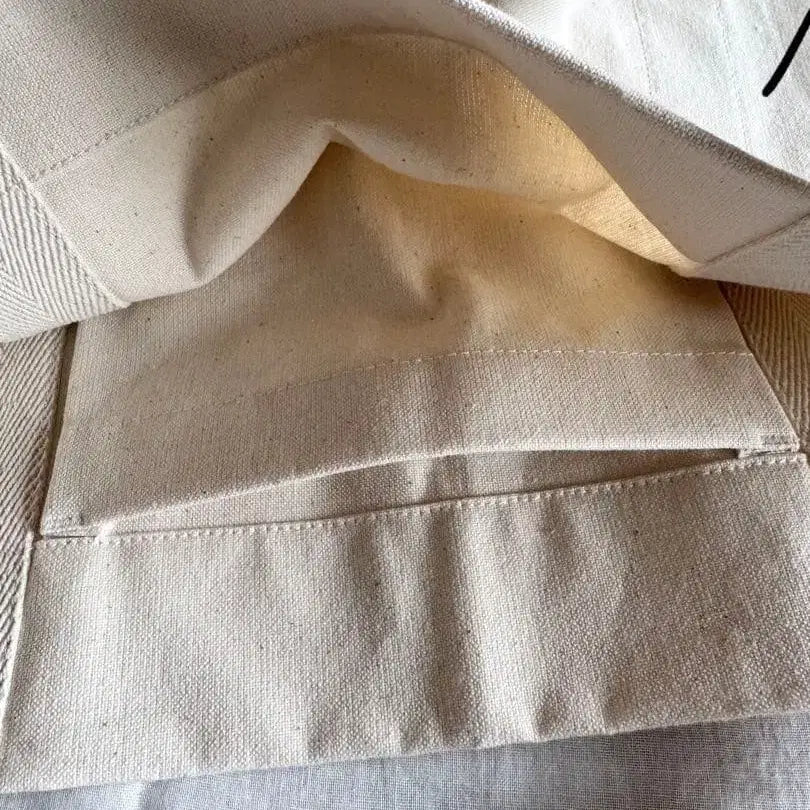 [BUNJANG] Yohji Yamamoto Cotton Canvas Lettering Tote Bag / 요지 야마모토 코튼 캔버스 레터링 토트백