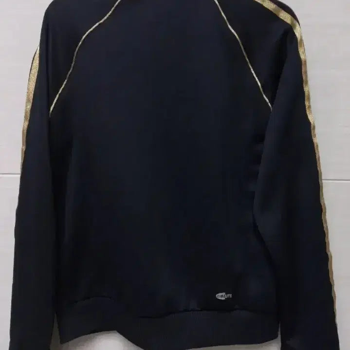 [BUNJANG] Adidas Gold Trim Black Track Top Jacket (Size S) / 아디다스 금장 블랙 트랙탑 저지 져지집업 90/S