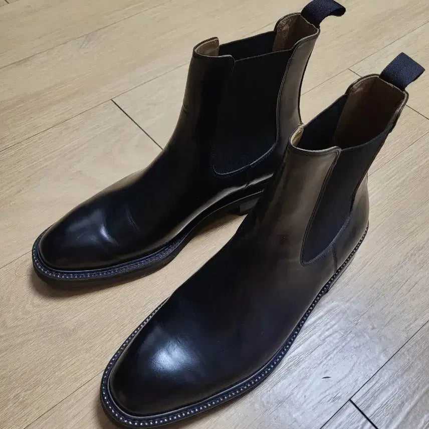 [BUNJANG] Banana Fit Chelsea Boots Black 255 Size / 레더 첼시부츠 255사이즈