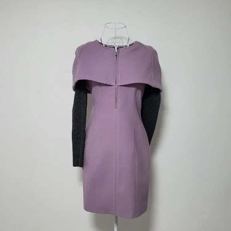 [BUNJANG] Italian Brand Pink Wool Cape Poncho Dress / 이탈리아 브랜드 울 30프로 핑크 케이프 판초 원피스 팔 탈부착
