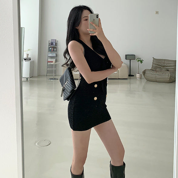 [BUNJANG] Sleeveless Mini Dress / 민소매원피스  미니원피스 나시 섹시 하객룩 클럽룩