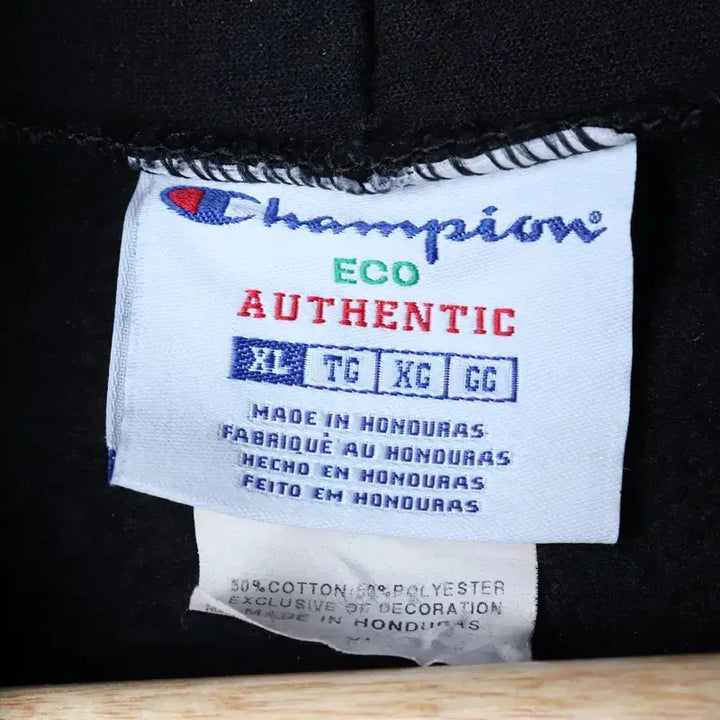 [BUNJANG] Champion Hooded Sweatshirt Black Basic Old School / (XL-2XL) 챔피온 후드티셔츠 무지 블랙 기모 올드스쿨-17732