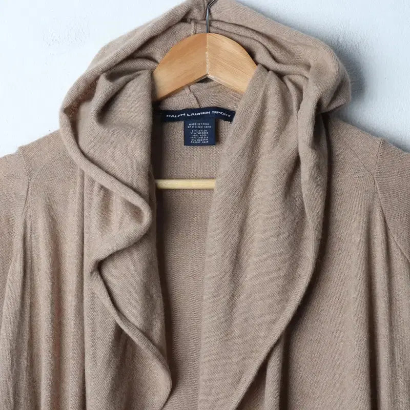 [BUNJANG] Polo Ralph Lauren Wool Knit Cardigan / W(S-M) 폴로 랄프로렌 니트 가디건 후드 베이지 울 롱-1773A