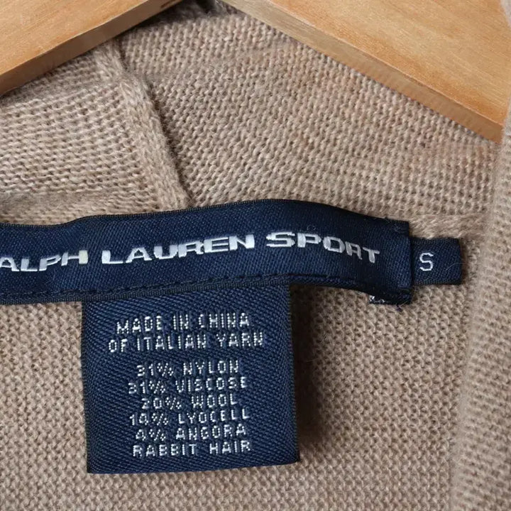 [BUNJANG] Polo Ralph Lauren Wool Knit Cardigan / W(S-M) 폴로 랄프로렌 니트 가디건 후드 베이지 울 롱-1773A