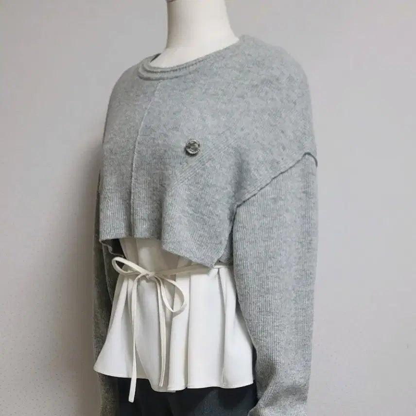 [BUNJANG] Juke Crop Knit Top / 쥬크 크롭 니트