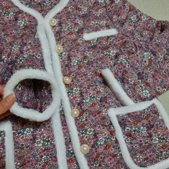 [BUNJANG] Floral Patterned Home Wear Cardigan / 새제품 보온 따뜻 가디건 프리사이즈 잠옷