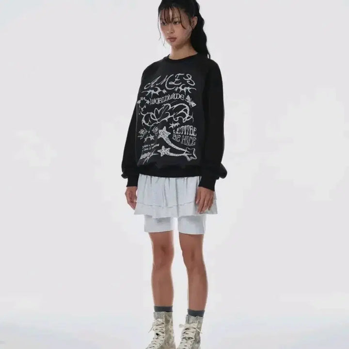 [BUNJANG] Ames Fleece Lined Sweatshirt / ames 아메스 두툼기모맨투맨 남녀공용새제품