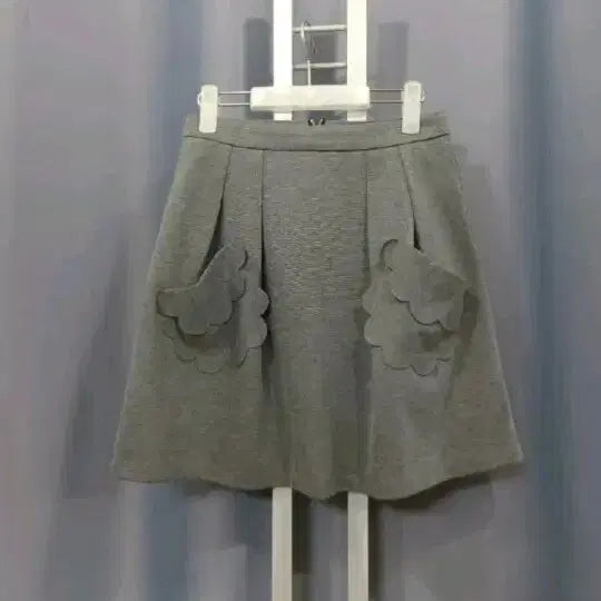[BUNJANG] Wool Blend Loose Fit Flare Skirt / 예쁜 주머니 울모직스커트 루즈핏