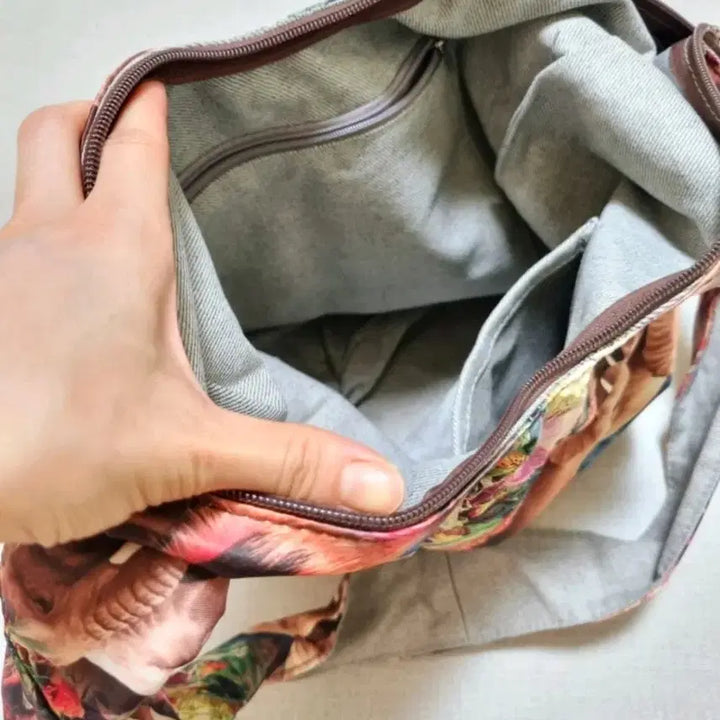 [BUNJANG] Imported Elephant Print Shoulder Bag / 수입 리얼코끼리프린팅 가방