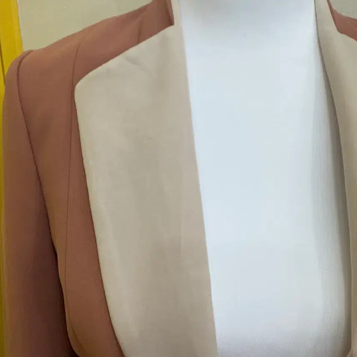 [BUNJANG] Bonnie Alex Beige and Pink Tailored Blazer / bonnie alex 배색 테일러드 자켓 55 베이지 핑크 정장자켓