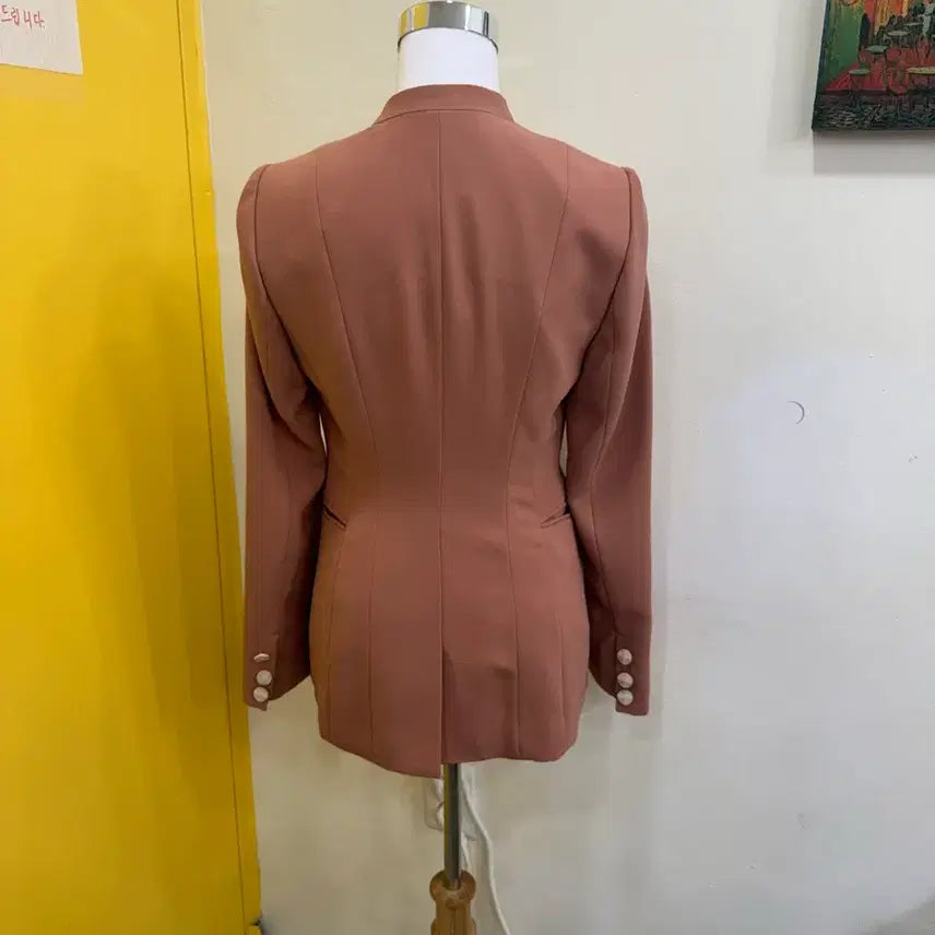 [BUNJANG] Bonnie Alex Beige and Pink Tailored Blazer / bonnie alex 배색 테일러드 자켓 55 베이지 핑크 정장자켓