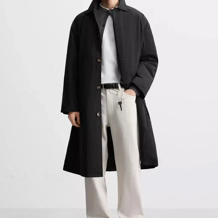 [BUNJANG] ZARA Relaxed Fit Trench Coat / 자라 블랙 릴렉스핏 트렌치코트