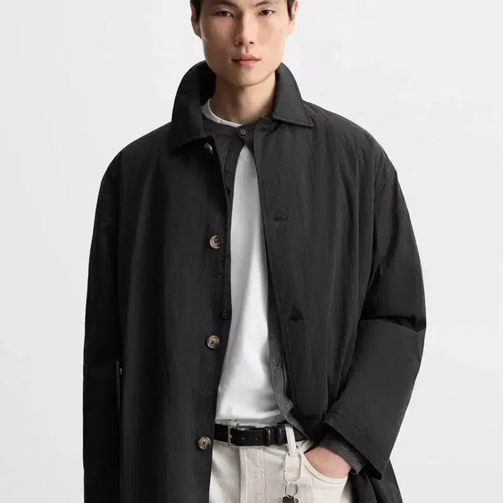 [BUNJANG] ZARA Relaxed Fit Trench Coat / 자라 블랙 릴렉스핏 트렌치코트