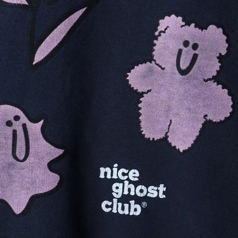 [BUNJANG] Nice Ghost Club Sweatshirt Navy / (L-XL) 나이스고스트클럽 맨투맨 티셔츠 작은사용감 네이비-17751