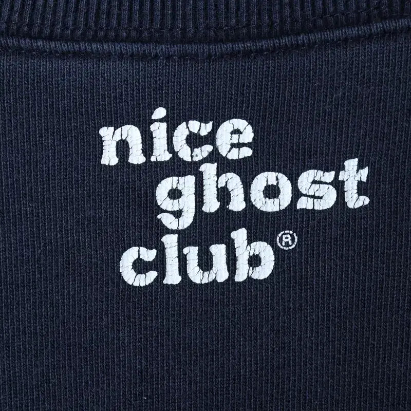 [BUNJANG] Nice Ghost Club Sweatshirt Navy / (L-XL) 나이스고스트클럽 맨투맨 티셔츠 작은사용감 네이비-17751