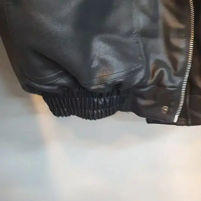 [BUNJANG] Snatch Black Leather Fur Mustang Jacket / Snatch 블랙 레더 퍼 무스탕 자켓 FREE 남성 자켓