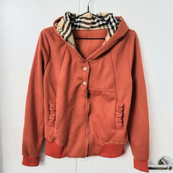 [BUNJANG] Orange Hooded Short Jumper / 숏점퍼 44~55(새상품)