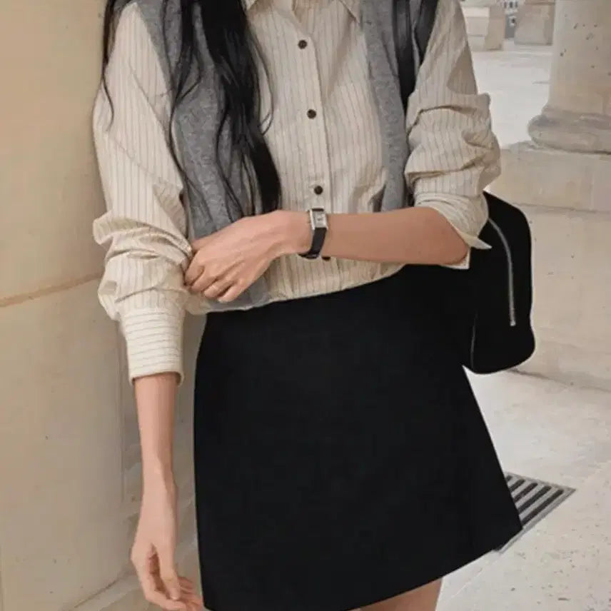 [BUNJANG] Benito Signature A-Line Mini Skirt / 베니토 시그니처 쫀득 A라인 미니스커트