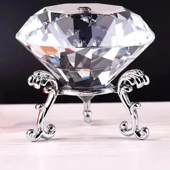 [BUNJANG] Crystal Diamond Ornament with Stand / 6cm크리스탈 다이아몬드 장식 +받침대