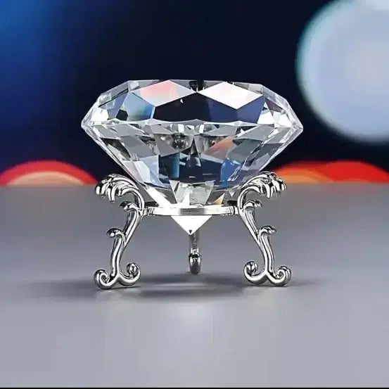 [BUNJANG] Crystal Diamond Ornament with Stand / 6cm크리스탈 다이아몬드 장식 +받침대