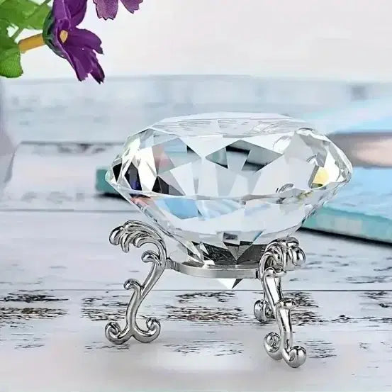 [BUNJANG] Crystal Diamond Ornament with Stand / 6cm크리스탈 다이아몬드 장식 +받침대