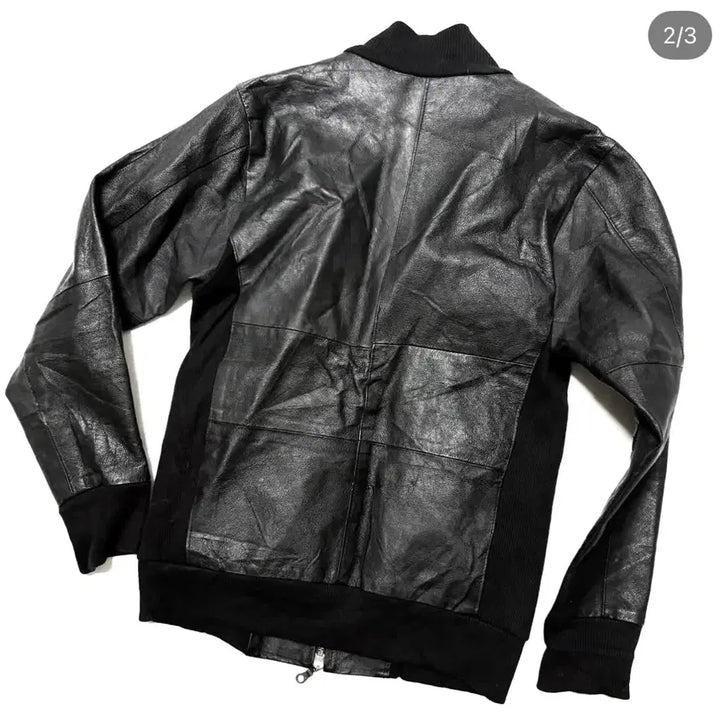 [BUNJANG] Welcome Highneck Leather Jacket / Welcome - 하이넥 레더 자켓