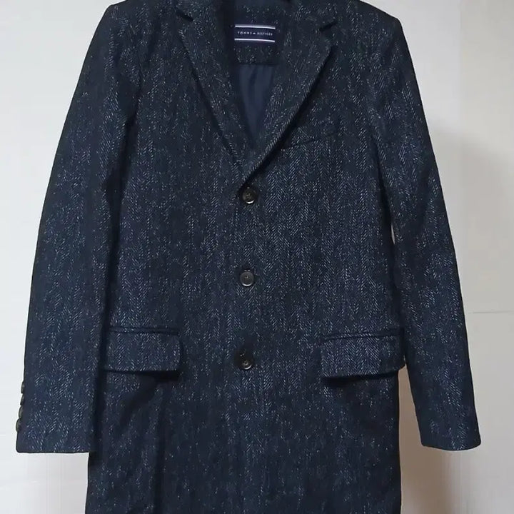 [BUNJANG] Tommy Hilfiger Herringbone Coat (Navy) Men&