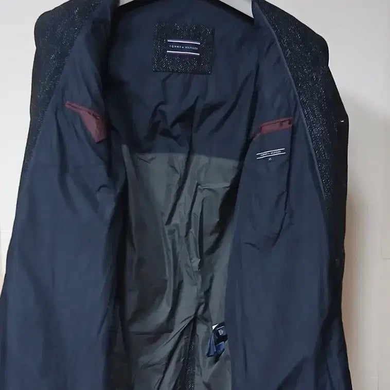 [BUNJANG] Tommy Hilfiger Herringbone Coat (Navy) Men&