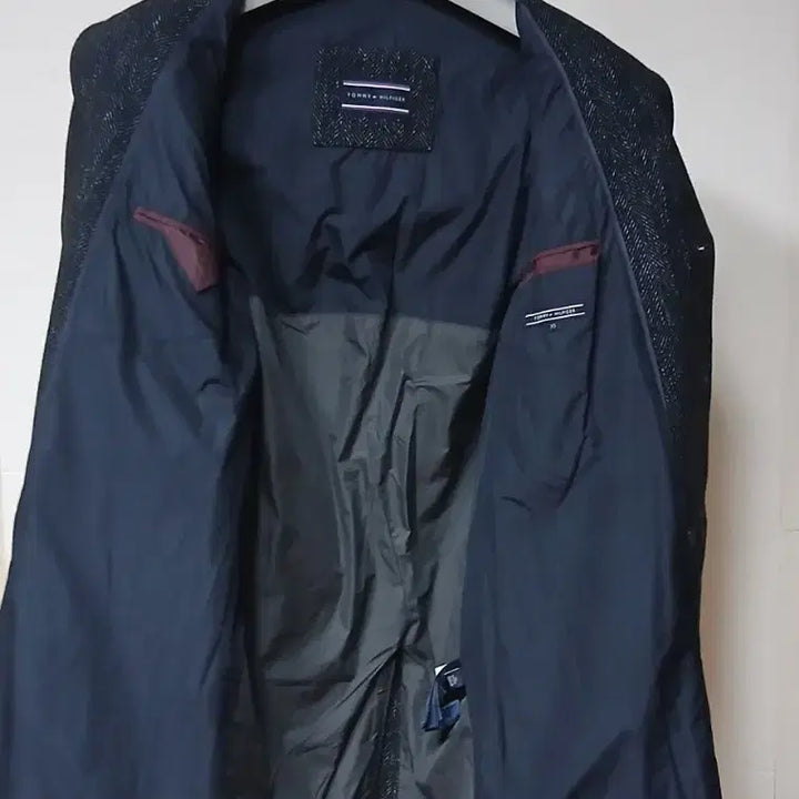 [BUNJANG] Tommy Hilfiger Herringbone Coat (Navy) Men&