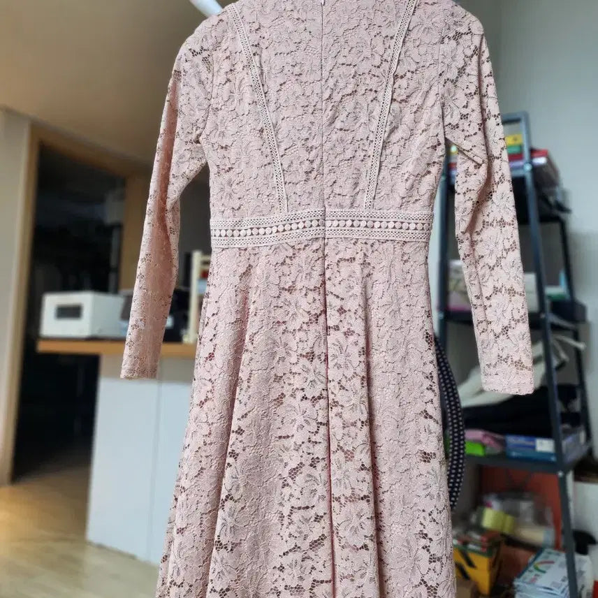 [BUNJANG] SATIN Pink Lace Dress (S) / SATIN 연핑크 레이스 원피스 s 미착용 새상품 택있음