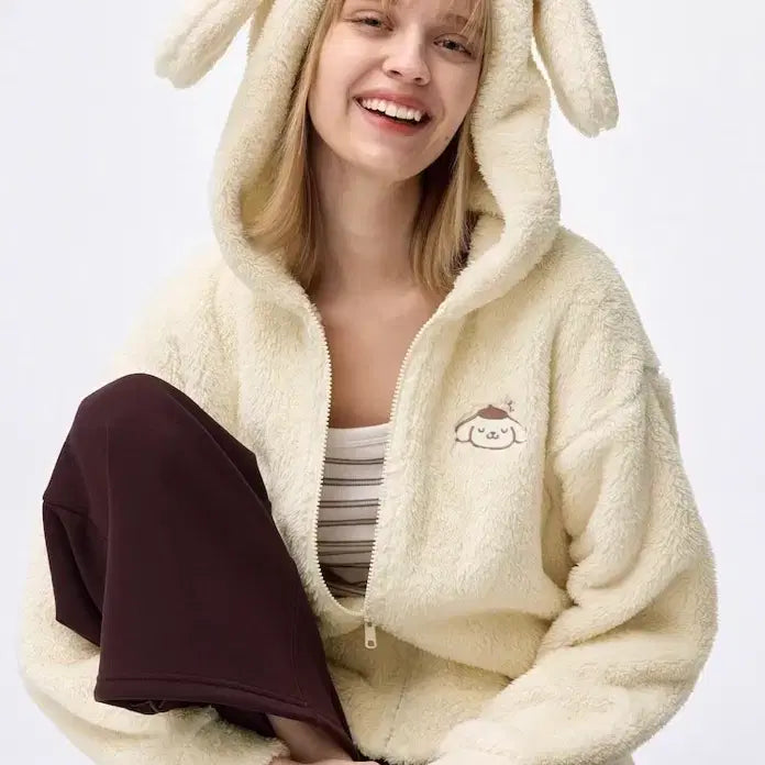 [BUNJANG] GU Sanrio Pompompurin Hoodie XL / GU 산리오 폼폼푸린 후드  XL