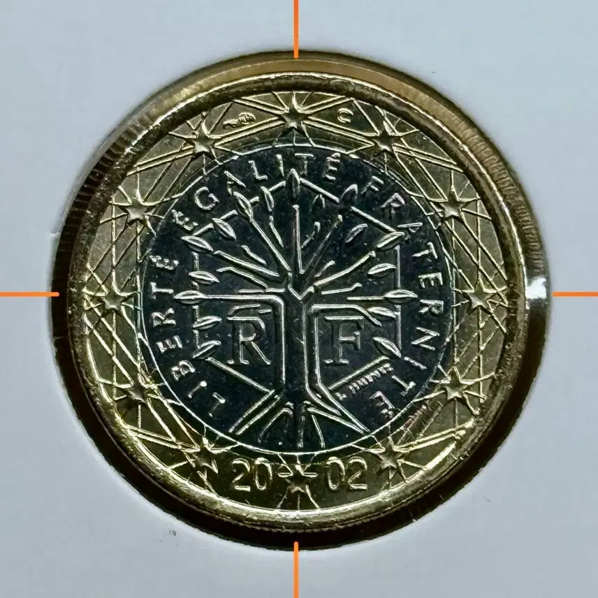[BUNJANG] 2002 French 1 Euro Bimetallic Error Coin / 2002년 프랑스 1유로바이메탈 에러주화
