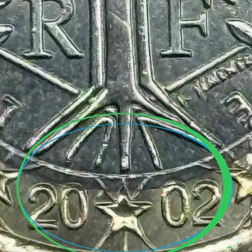 [BUNJANG] 2002 French 1 Euro Bimetallic Error Coin / 2002년 프랑스 1유로바이메탈 에러주화