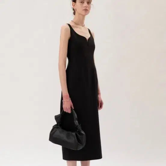 [BUNJANG] Kindersalmon Camisole Bustier Dress / 킨더살몬 볼륨 캐미솔 뷔스티에 원피스