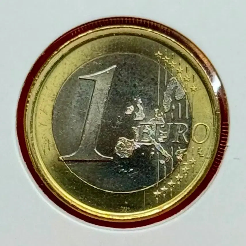 [BUNJANG] Spain Juan Carlos I 1 Euro Bimetal Error Coin / 2001년 스페인(후안카를로스1세국왕)1유로 바이메탈 에러주화