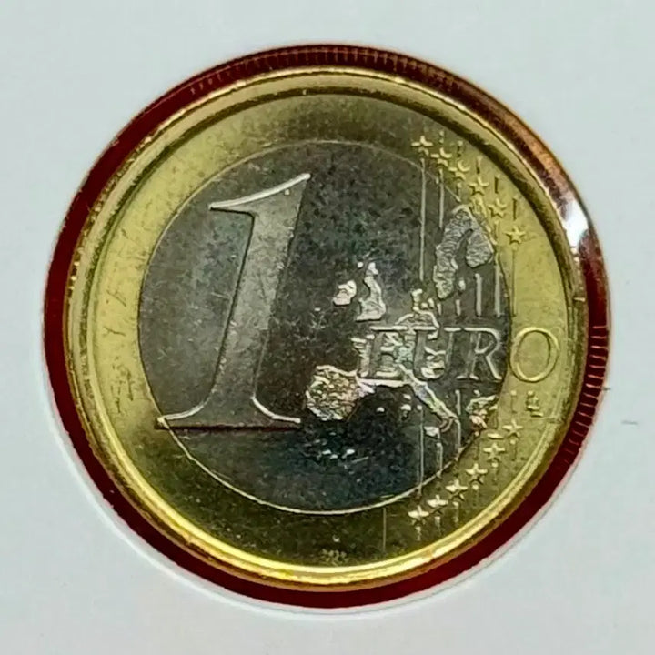[BUNJANG] Spain Juan Carlos I 1 Euro Bimetal Error Coin / 2001년 스페인(후안카를로스1세국왕)1유로 바이메탈 에러주화