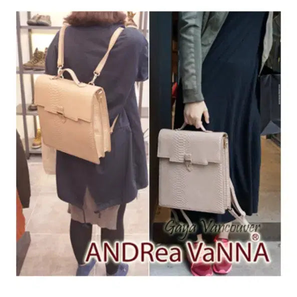 [BUNJANG] Andrea Vana Gaya Leather Backpack / 안드레아바나 가야 백팩. 토트 백팩 겸용