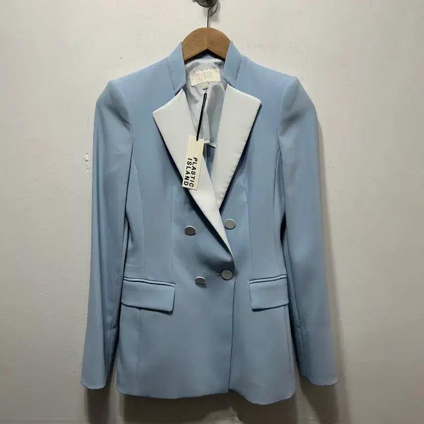 [SOLD OUT] 플라스틱아일랜드 블루 더블 자켓 새상품 S