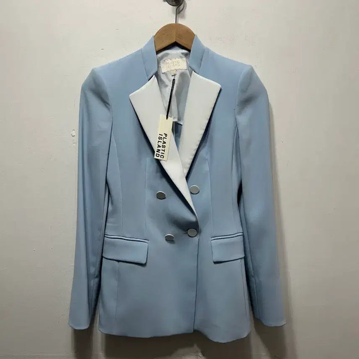 [SOLD OUT] 플라스틱아일랜드 블루 더블 자켓 새상품 S